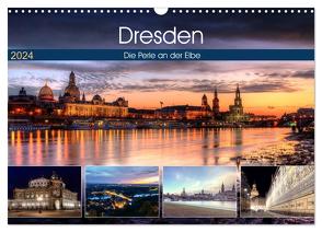 Dresden Die Perle an der Elbe (Wandkalender 2024 DIN A3 quer), CALVENDO Monatskalender von Gierok,  Steffen