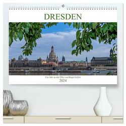 Dresden, ein Jahr an der Elbe (hochwertiger Premium Wandkalender 2024 DIN A2 quer), Kunstdruck in Hochglanz von Seifert,  Birgit