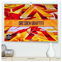 Dresden Graffiti (hochwertiger Premium Wandkalender 2024 DIN A2 quer), Kunstdruck in Hochglanz von Meutzner,  Dirk