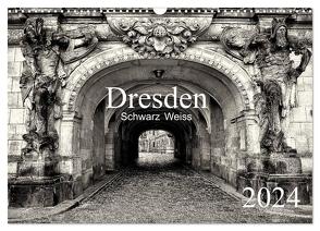 Dresden Schwarz Weiss 2024 (Wandkalender 2024 DIN A3 quer), CALVENDO Monatskalender von Meutzner,  Dirk