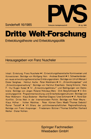 Dritte Welt-Forschung von Nuscheler,  Prof. Dr. Franz
