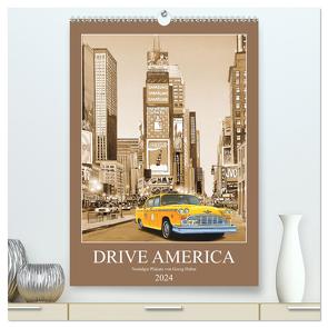 Drive America Plakate (hochwertiger Premium Wandkalender 2024 DIN A2 hoch), Kunstdruck in Hochglanz von Huber,  Georg