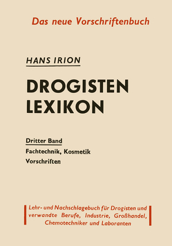 Drogisten-Lexikon von Irion,  Hans