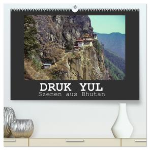 Druk Yul – Szenen aus Bhutan (hochwertiger Premium Wandkalender 2024 DIN A2 quer), Kunstdruck in Hochglanz von Scheller,  Hans-Werner