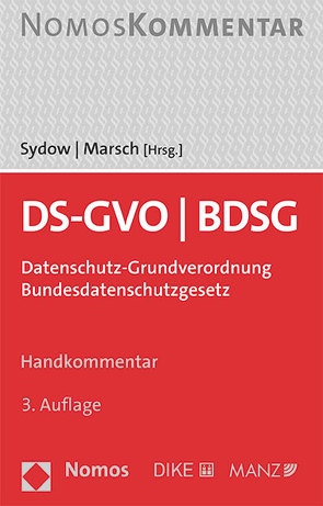 DS-GVO / BDSG von Marsch,  Nikolaus, Sydow,  Gernot