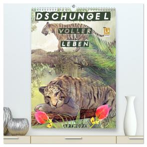 Dschungel voller Leben – Artwork (hochwertiger Premium Wandkalender 2024 DIN A2 hoch), Kunstdruck in Hochglanz von Brunner-Klaus,  Liselotte