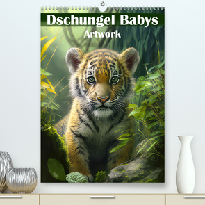 Dschungelbabys – Artwork (Premium, hochwertiger DIN A2 Wandkalender 2024, Kunstdruck in Hochglanz) von Brunner-Klaus,  Liselotte