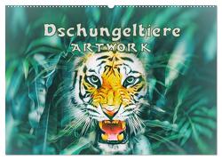 Dschungeltiere – ARTWORK (Wandkalender 2024 DIN A2 quer), CALVENDO Monatskalender von Brunner-Klaus,  Liselotte