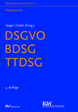 DSGVO – BDSG – TTDSG von Gabel,  Detlev, Taeger,  Jürgen