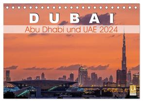 Dubai, Abu Dhabi und UAE 2024 (Tischkalender 2024 DIN A5 quer), CALVENDO Monatskalender von Papenfuss,  Christoph