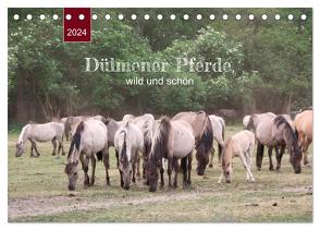 Dülmener Pferde, wild und schön (Tischkalender 2024 DIN A5 quer), CALVENDO Monatskalender von Keller,  Angelika