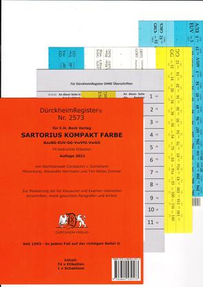 DürckheimRegister® SARTORIUS KOMPAKT Gesetze und §§ von Dürckheim,  Constantin