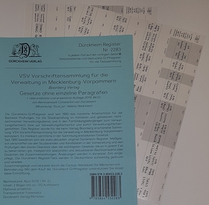 DürckheimRegister® VSV MECKLENBURG-VORPOMMERN, BOORBERG Verlag von Dürckheim,  Constantin, Heckmann,  Helena