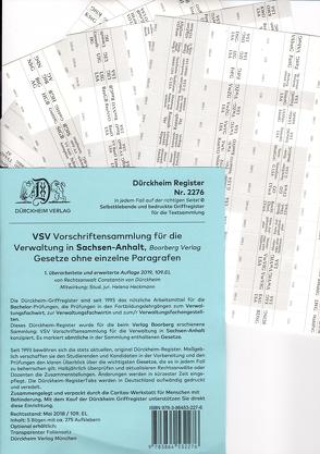 DürckheimRegister® VSV Sachsen-Anhalt, BOORBERG Verlag von Dürckheim,  Constantin, Heckmann,  Helena