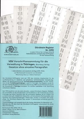 DürckheimRegister® VSV THÜRINGEN, BOORBERG Verlag von Dürckheim,  Constantin, Heckmann,  Helena