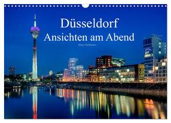 Düsseldorf – Ansichten am Abend (Wandkalender 2024 DIN A3 quer), CALVENDO Monatskalender von Hoffmann,  Klaus