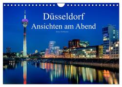 Düsseldorf – Ansichten am Abend (Wandkalender 2024 DIN A4 quer), CALVENDO Monatskalender von Hoffmann,  Klaus