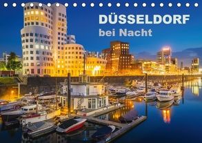 Düsseldorf bei Nacht (Tischkalender 2018 DIN A5 quer) von Abel,  Roland