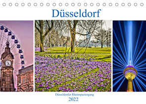 Düsseldorf – Düsseldorfer Rheinspaziergang (Tischkalender 2022 DIN A5 quer) von Hackstein,  Bettina