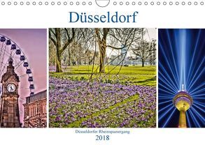 Düsseldorf – Düsseldorfer Rheinspaziergang (Wandkalender 2018 DIN A4 quer) von Hackstein,  Bettina