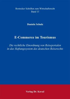 E-Commerce im Tourismus von Schulz,  Daniela