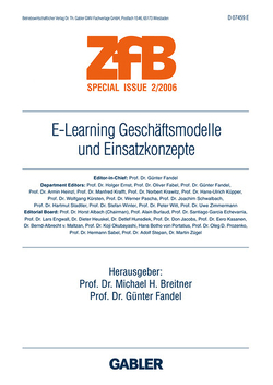 E-Learning Geschäftsmodelle und Einsatzkonzepte von Breitner,  Michael H, Fandel,  Günter
