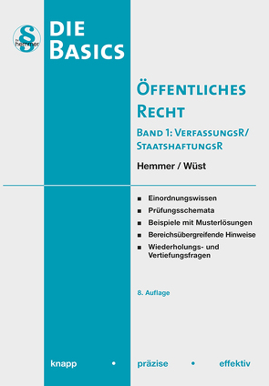 eBook Die Basics Öffentliches Recht I von Grieger,  Michael, Hemmer,  Karl-Edmund, Kudlich, Mielke,  Martin, Wüst,  Achim