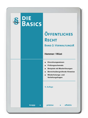 eBook Basics Oeffentliches Recht II – Verwaltungsrecht von Grieger,  Michael, Hemmer,  Karl-Edmund, Mielke,  Martin, Wüst,  Achim