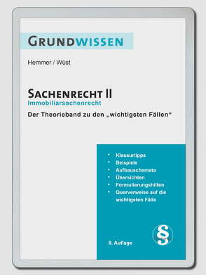 eBook Grundwissen Sachenrecht II – Immobiliarsachenrecht von d´Alquen,  Clemens, Hemmer,  Karl-Edmund, Wüst,  Achim