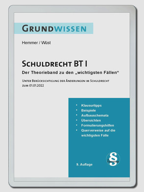 eBook Grundwissen Schuldrecht BT I von d´Alquen,  Clemens, Hemmer,  Karl-Edmund, Tyroller,  Michael, Wüst,  Achim
