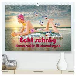 Echt schräg humorvolle Bildmontagen (hochwertiger Premium Wandkalender 2024 DIN A2 quer), Kunstdruck in Hochglanz von Brunner-Klaus,  Liselotte