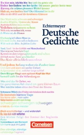 Echtermeyer: Deutsche Gedichte – Von den Anfängen bis zur Gegenwart – Jubiläumsausgabe von Geist,  Peter, Paefgen,  Elisabeth K.