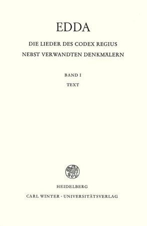Edda. Die Lieder des Codex regius nebst verwandten Denkmälern / Text von Kuhn,  Hans, Neckel,  Gustav