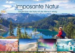Edition Naturwunder: Imposante Natur – Winziger Mensch (Wandkalender 2021 DIN A2 quer) von CALVENDO