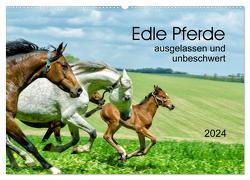 Edle Pferde – ausgelassen und unbeschwert (Wandkalender 2024 DIN A2 quer), CALVENDO Monatskalender von Waurick,  Kerstin
