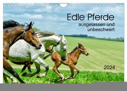 Edle Pferde – ausgelassen und unbeschwert (Wandkalender 2024 DIN A4 quer), CALVENDO Monatskalender von Waurick,  Kerstin