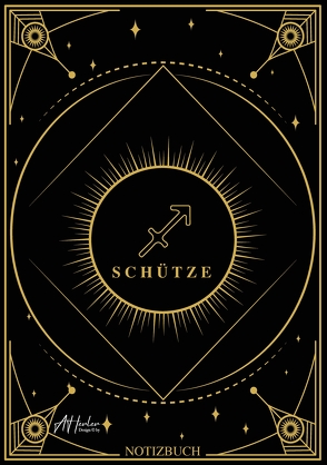 Edles Notizbuch Sternzeichen Schütze | Designed by Alfred Herler von Herler,  Alfred