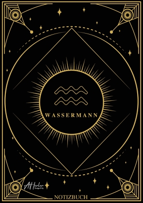 Edles Notizbuch Sternzeichen Wassermann | Designed by Alfred Herler von Herler,  Alfred