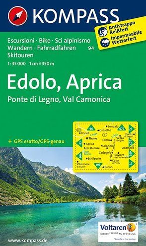 KOMPASS Wanderkarte Edolo – Aprica – Ponte di Legno – Val Camonica von KOMPASS-Karten GmbH