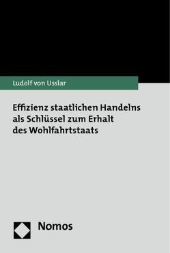 Effizienz staatlichen Handelns als Schlüssel zum Erhalt des Wohlfahrtstaats von Usslar,  Ludolf von