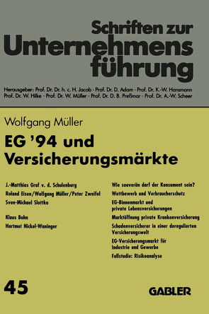 EG ’94 und Versicherungsmärkte von Mueller,  Wolfgang