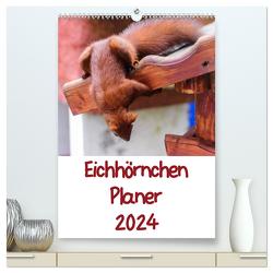 Eichhörnchen Planer 2024 (hochwertiger Premium Wandkalender 2024 DIN A2 hoch), Kunstdruck in Hochglanz von Jaeger,  Carsten