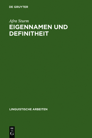 Eigennamen und Definitheit von Sturm,  Afra