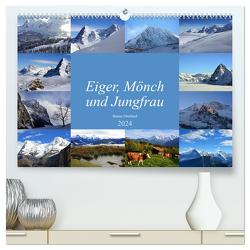 Eiger, Mönch und Jungfrau 2024 (hochwertiger Premium Wandkalender 2024 DIN A2 quer), Kunstdruck in Hochglanz von Schnittert,  Bettina