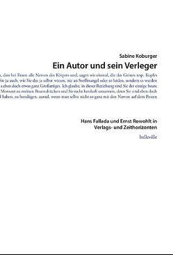 Ein Autor und sein Verleger von Koburger,  Sabine