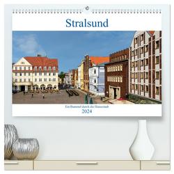 Ein Bummel durch die Hansestadt Stralsund (hochwertiger Premium Wandkalender 2024 DIN A2 quer), Kunstdruck in Hochglanz von Pompsch,  Heinz