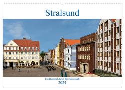 Ein Bummel durch die Hansestadt Stralsund (Wandkalender 2024 DIN A2 quer), CALVENDO Monatskalender von Pompsch,  Heinz