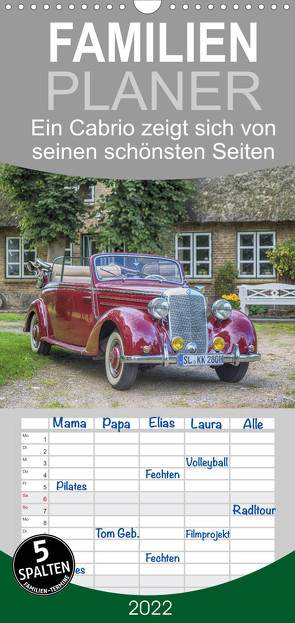Familienplaner Ein Cabrio zeigt sich von seinen schönsten Seiten (Wandkalender 2022 , 21 cm x 45 cm, hoch) von Kuhr,  Susann