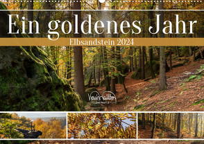 Ein goldenes Jahr – Elbsandstein (Wandkalender 2024 DIN A2 quer) von Walther,  Kevin