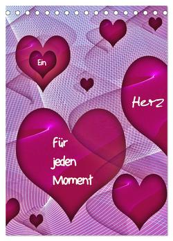Ein Herz für jeden Moment (Tischkalender 2024 DIN A5 hoch), CALVENDO Monatskalender von Burlager,  Claudia